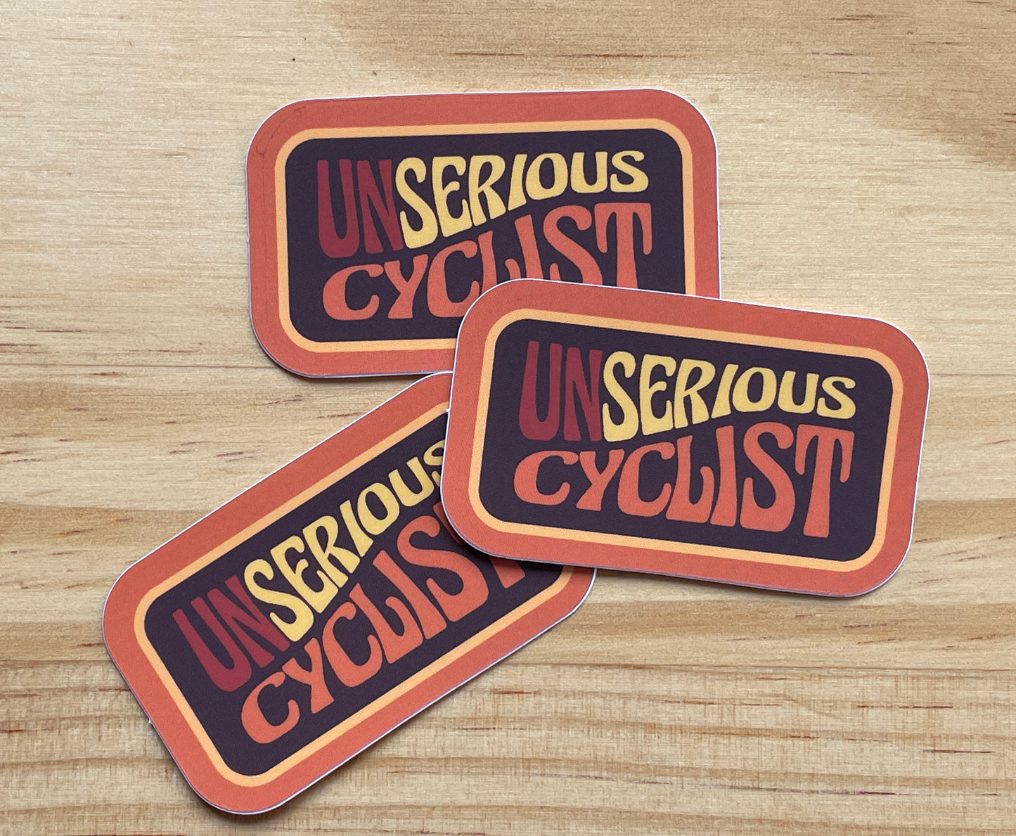 Groovy Unserious Cyclist Stickers V2(3 Stickers)